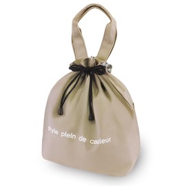 [style plein de couleur] Cold Insulated Lunch Drawstring Bag "Vertical Lunch Drawstring Bag" Lunch Bag Lunch Box Bag Lunch Bag (Also Can Be Used as a Cooler Bag for Shopping!) Lunch Bag (Trench)