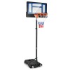 Adjustable Height Portable Basketball Hoop with Wheels 4.3-8.2 Feet Court