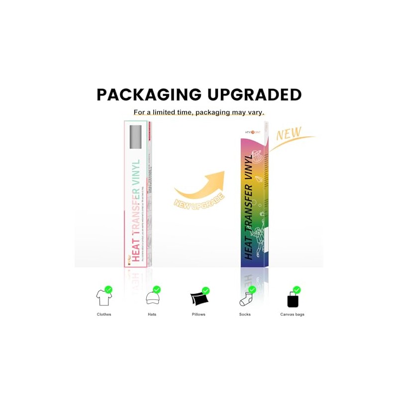 HTVRONT HTV Vinyl Rolls Heat Transfer Vinyl - 12" x