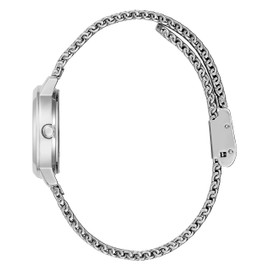 GUESS Ladies 25mm Watch - Silver Tone Bracelet Silver Tone Case Silver Dial