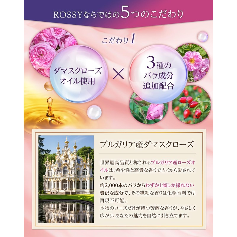 ROSSY カテキン ブルガリアンローズサプリ バラ ローズオイル シャンピニオン デオアタック 60粒 30日分 ニオイ研究所
