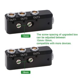 Alvin's Cables 4 x 2 Pin In/Out 0B 302 Mini Splitter Cable with 2 Pin Input to 3 x 2 Pin Output Power Supply Distribution Box for Arri Alexa, Steadicam, Teradek Bond|SmallHD