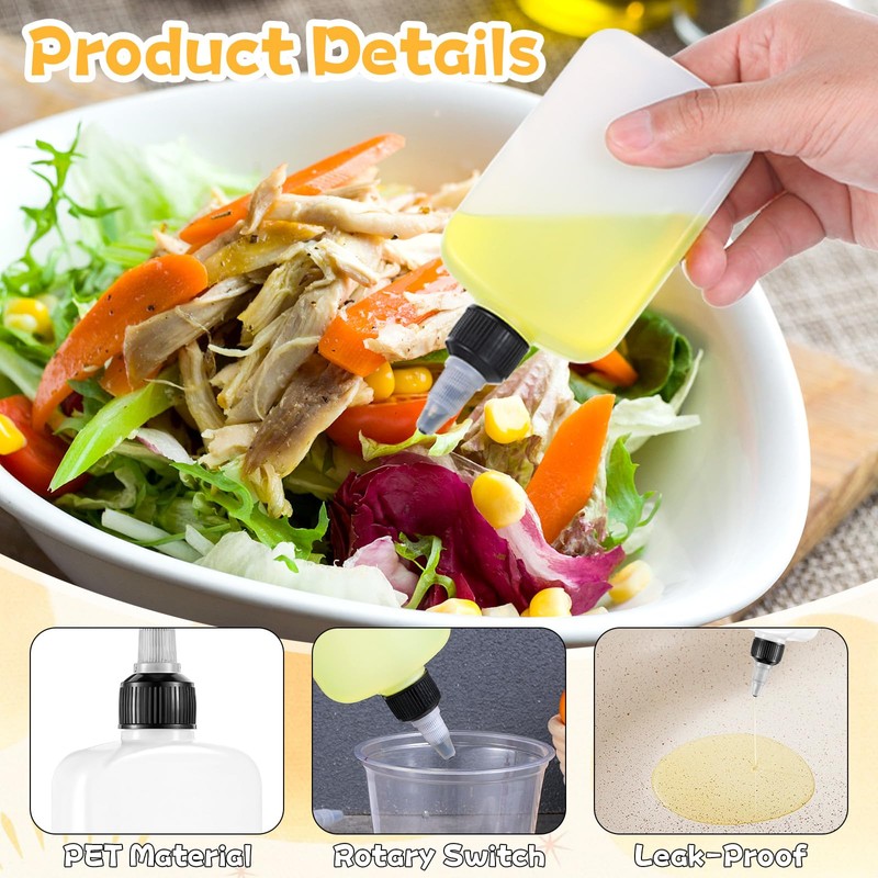LXUEJIE Pack of 4 Squeeze Bottles, 120 ml Oil Bottle