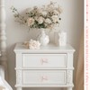 MorningRo 6 Pcs Pink Bow Knobs for Dresser,Pink Bow Drawer