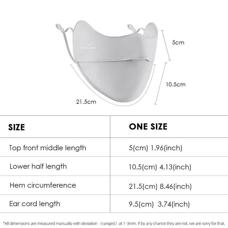 UV Face Cover UPF 50+ Women Breathable Face Covering Protection