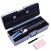 Retoteng Salinity Refractometer, 0-100% Handheld Salinity Refractometer Dual Scale, with