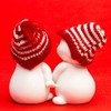 SIKORA DK32 Snowman with Knitted Hats Decorative Figures for Christmas