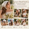 2 Pack Lace Head Scarf for Women Hair Scarf Bandana