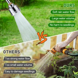Saillong 39-63 inch 2000 Holes Long Watering Wand, Soft Rain Garden Hose Wand Sprayer Heavy Duty Hose Nozzle Wand with Thumb Flow Control for Hanging Baskets, Shrubs, Greenhouses, Lawn and Seedbed