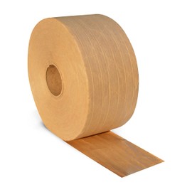 PSBM Water Activated Tape, 76 MM x 450 Feet, 10 Pack, Fiberglass Reinforced Gummed Kraft Tape [Extreme Duty]