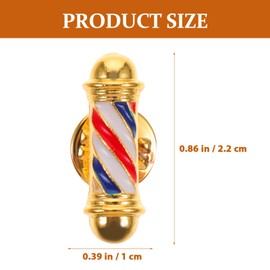 FRCOLOR 10 Pcs Turning Light Brooch Barber Shop Pole Brooch Sweater Brooch Pin Enamel Lapel Pin Brooches for Women Vintage Decor Men Decor Alloy Sweater Brooch Decorative Sweater Brooch 3d