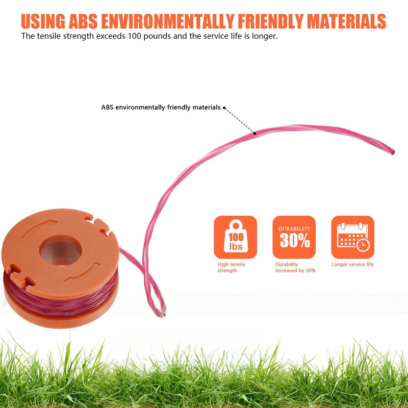 oumuik Worx Grass Trimmer Spool (8 Replacement Spools + 2