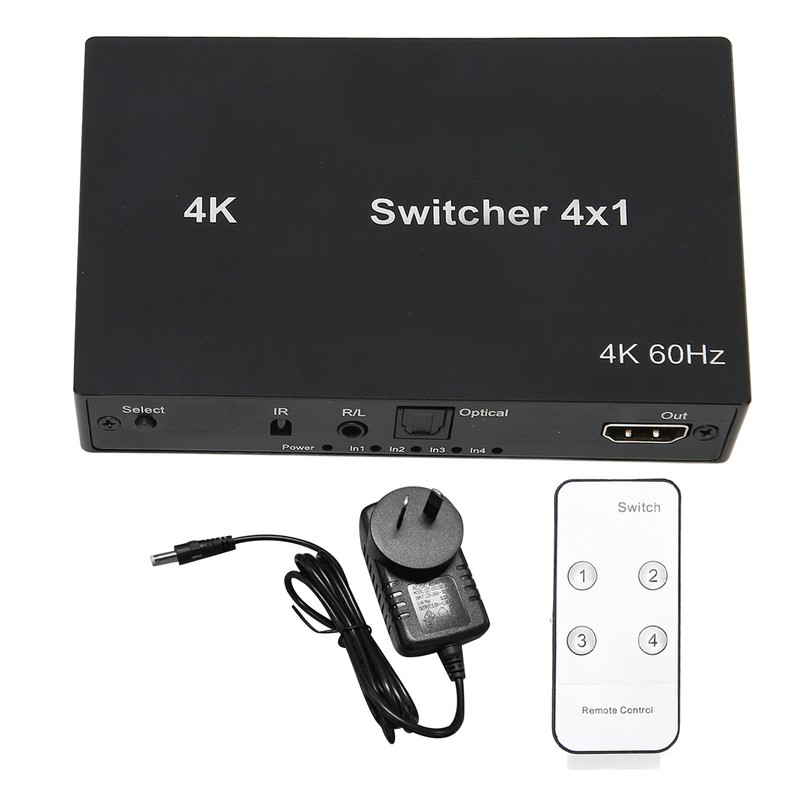 4Kx2K HD Multimedia Interface Switch 4X1 Mouse Keyboard Control Video