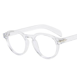 TECH-LINE-DIRECT FASHION ACCESSORIES Blue Light Blocking Round Glasses Retro Frame Clear Lens Vintage Glasses for Men Women (Clear)