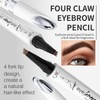 RZJZGZ Eyebrow Pencil, Eyebrows Pen with 4 Micro-Fork Tip, Waterproof