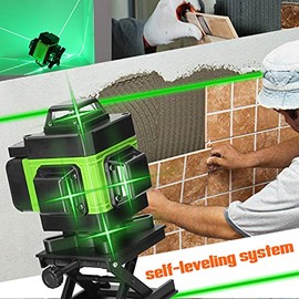 Mingzhe Nivel Laser Multifuncional 4D, 16 líneas, nivel 3, Laser Nivelador Autonivelante con líneas de inclinación horizontales verticales            