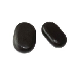 Exceart 2pcs Natural Massage Stones Essential Oil Stones Volcanic Stones Massage Heater Basalt Hot Rocks Hot Cold Volcano Stone Massage Tool Spa Energy Stone Hot Compress Stone