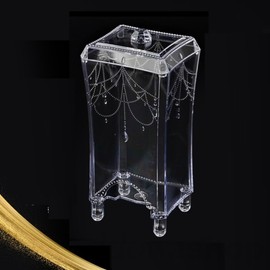 I'm excited Ttoto Mall Transparent cotton pad storage bin, cotton pad dispenser, skin pack cotton pad storage bin, round cotton pad dispenser, cosmetic sponge storage bin, skin cotton pad storage bin / 또또몰 투명 화장솜 보관통 화장솜디스펜서 스킨팩화장솜보관통 원형화장솜디스펜서 화장품스펀지보관통