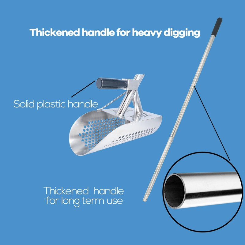 Sand Scoop for Metal Detecting, Heavy Duty Detector Scoop, Long