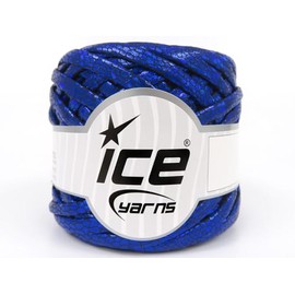 170 gr ICE YARNS Faux Leather Hand Knitting Yarn Saxe Blue