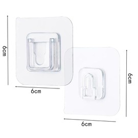 Adhesivos De Repuesto para Ducha Organizador de Ducha, ganchos de pared transparentes resistentes e impermeables,adecuados para baño, cocin, Estanterías 20 Piezas, Loopunk