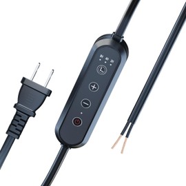 Dimming and Heating Lamps for Melting Wax, Adjustable switches for Table Lamps, dimmers for Heating and Heating Lamps for pet Reproduction 调光开关 (Black)