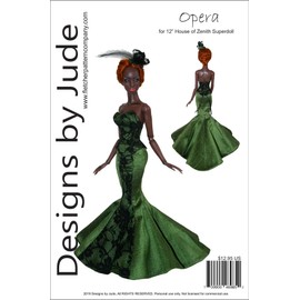Opera Doll Clothes Sewing Pattern for 12" House of Zenith Superdoll
