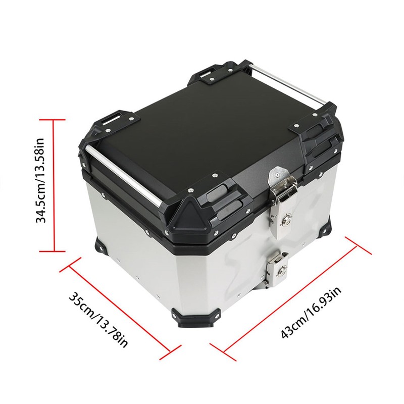 labwork 45L Motorcycle Top Case Tail Box with Mounting Plate
