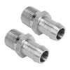 2 Pcs 1/2in NPT Male Thread to 5/8in Barb Connector