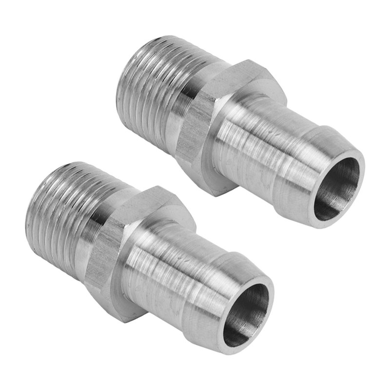 2 Pcs 1/2in NPT Male Thread to 5/8in Barb Connector