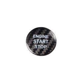 M.JVisun Carbon Fibre One Button Start Button Lid Trim for Toyota, Ignition Switch Sticker for Toyota 86 Alphard Avalon Camry Corolla Crown C-HR Highlander RAV4 Vios - Black