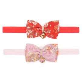 BIANHUAN Hair Band for Kids, Baby, Children, Ribbon, Kimono, 2-piece Set, Hair Accessories, Headband for Baby Showers, Weddings, Dress, Hair Ornaments