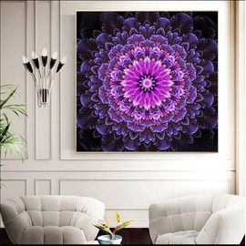 Peeua Mandala Diamond Art Kits for Adults,5D Diamond Painting DIY Full Drill Cross Stitch Embroidery Crafts for Home Decor (14x14 in) (Purple C),LX-TM09