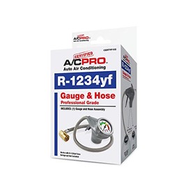 A/C Pro Certified AC Pro Car Air Conditioner R1234YF Refrigerant Gauge and Hose, Reusable AC Recharge Kit, 24 in, Pack of 4, CERTYF102-4-4PK