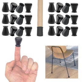 Simpracon Non Slip Silicone Chair Leg Floor Protectors No Felt Extra Small Chair Leg Caps Bottom Anti Slip Small Furniture Feet Covers for Hardwood Floors Prevent Scratches No Noise,24 PCS
