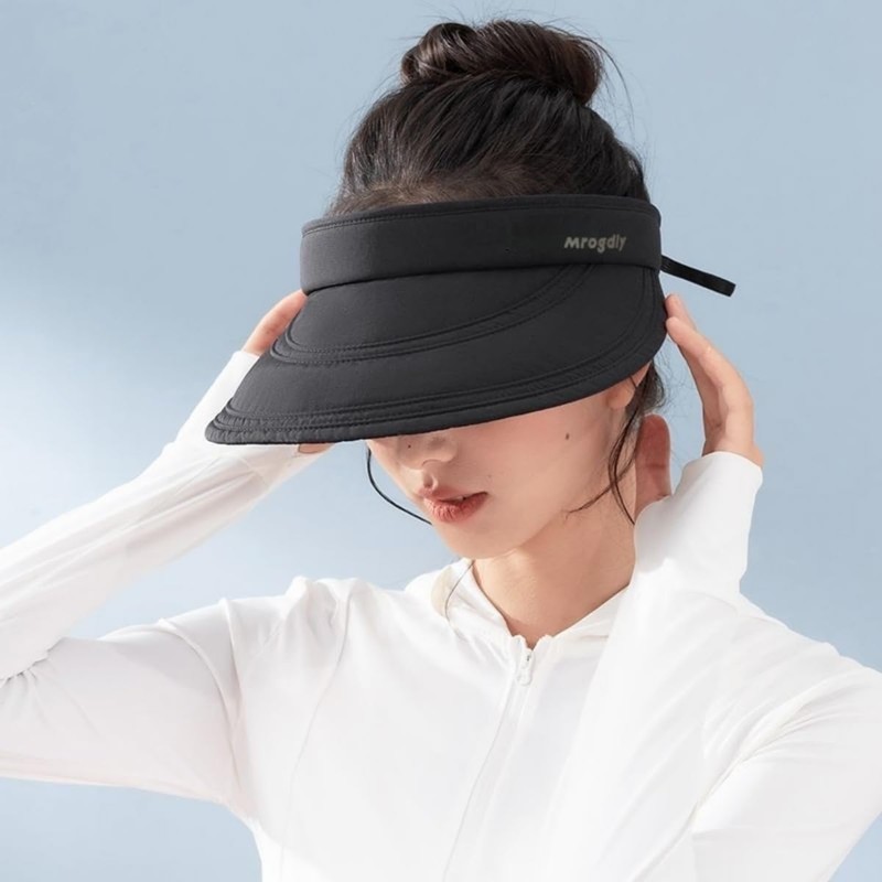 Weuiean KDMG-014 Women's Sun Visor, UV Protection, Wide Brim, Hat,