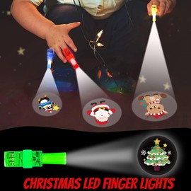 40PCS Christmas Party Favors For Kids Finger Lights, Light Up Christmas Stocking Stuffers Toys Bulk, Glow In The Dark Christmas Goodie Bag Stuffers Treat Bags Fillers