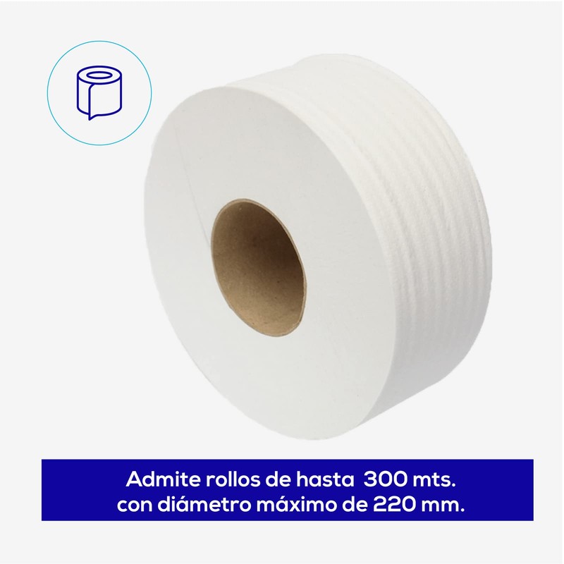 Jofel AE51700 Azur Toilet Roll Holder Medium, 300 m, ABS