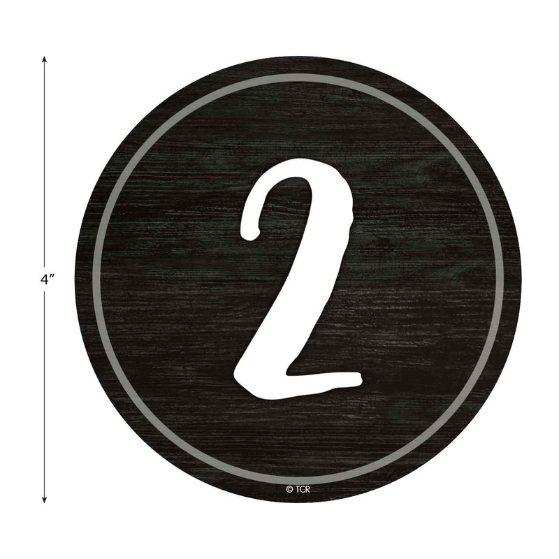 Modern Farmhouse Numbers 1-36 Repositionable Labels - 4"