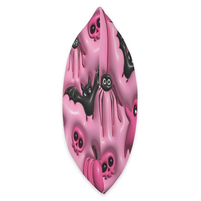 pink ghost pillow Throw Pillow, 18x18, Multicolor