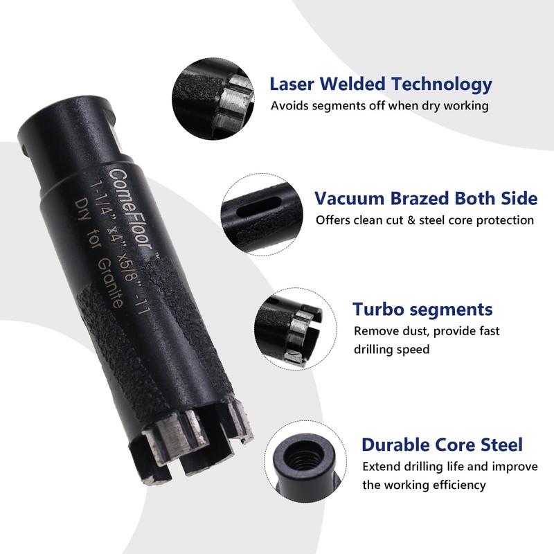 Diamond Core Drill Bits for Hard Stone Concrete Granite Marble,
