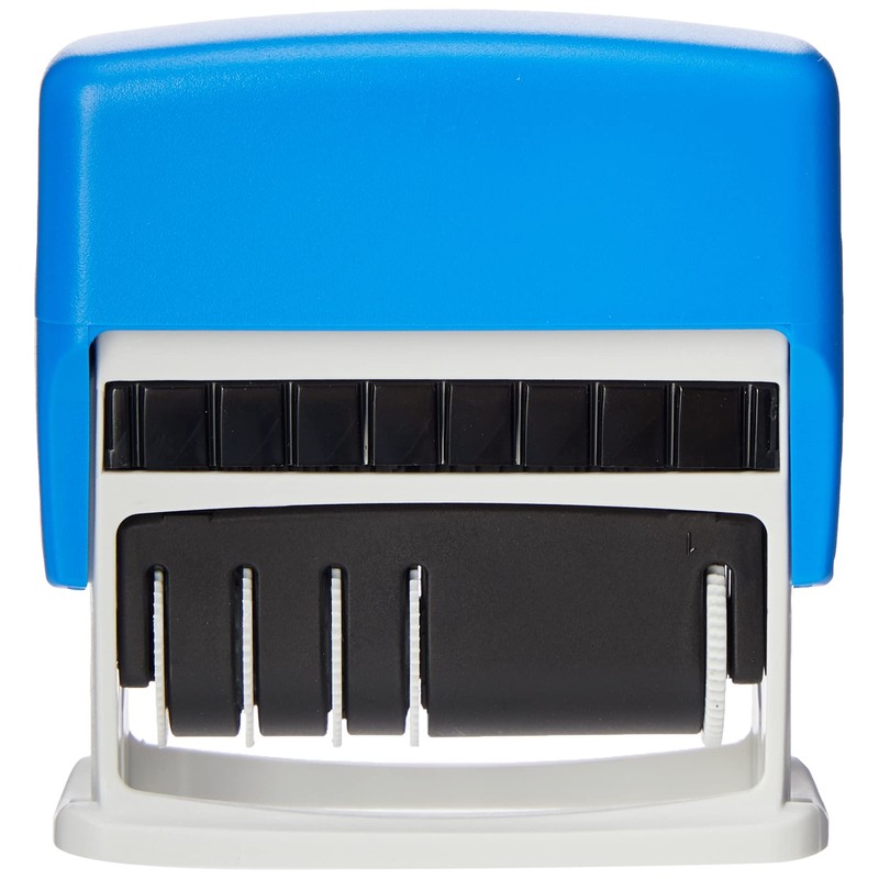 Colop S120/WD Dial-A-Phrase-Dater Stamp Self-Inking 12 Phrases Imprint 43x4mm Red/Blue