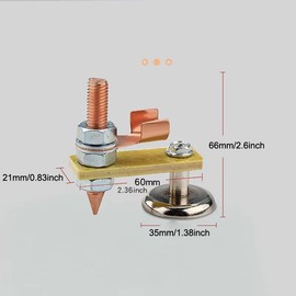 TorSor 2 Pack Welder Magnetic Ground Clamp Magnetic Welding Support Ground Clamp Earth Clip Magnetism Suction Head for ARC MIG Welder Flux Core Welders Rods Stick Welder Portable Welding Machine