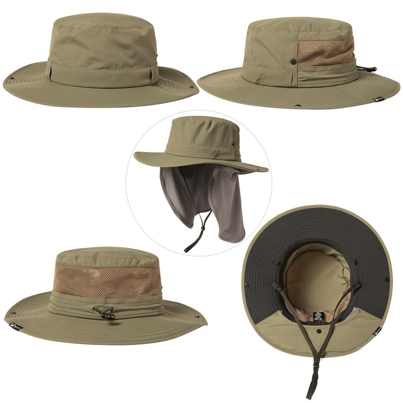 TOP-EX Safari Hat, Adventure Hat, Foldable, Boonie Hat, Stylish, Fishing