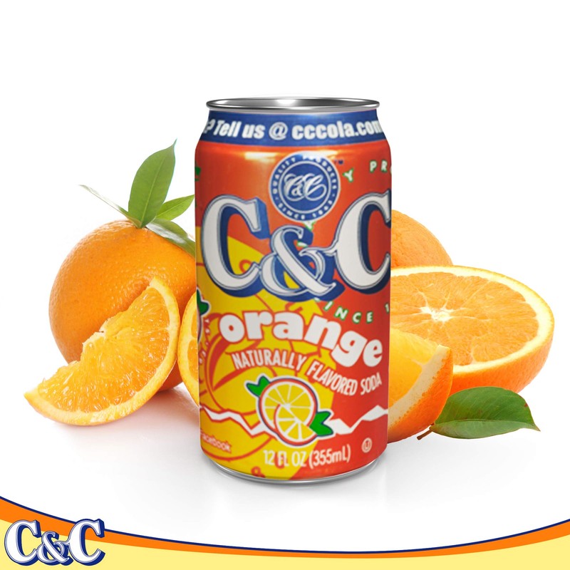 C&C Soda, Orange, 24 Count