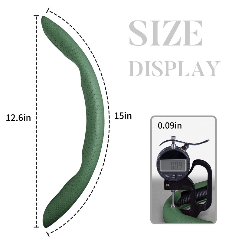 Car Steering Wheel Cover Leather Snap On 3Pcs Steering Wheel