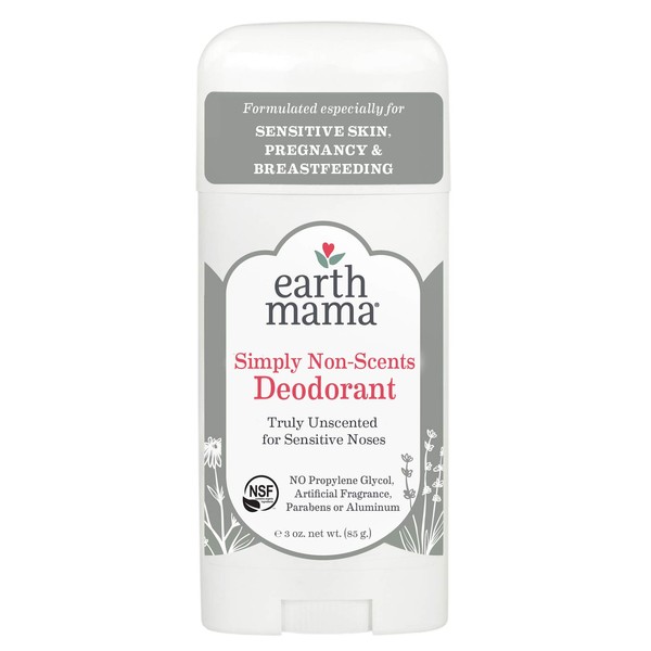 Simply Non-Scents Deodorant by Earth Mama | Natural and Safe for Sensitive Skin, Pregnancy and Breastfeeding, Contains Organic Calendula 3-Ounce