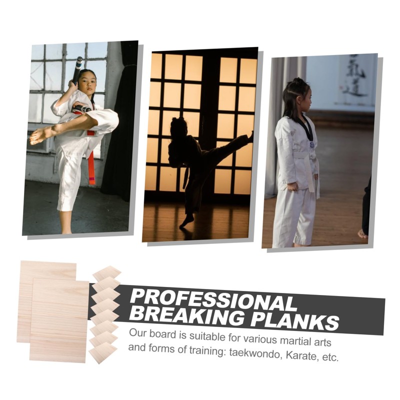 WOONEKY Professional Taekwondo Board 10pcs Wooden Breaking Plank for Martial