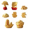 LUVDECO 8 Pcs Spring Festival Miniature Wealth Resin Ornaments Mini