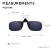 Clip On Sunglasses, Fits Over Most Glasses with Easy Attachment,